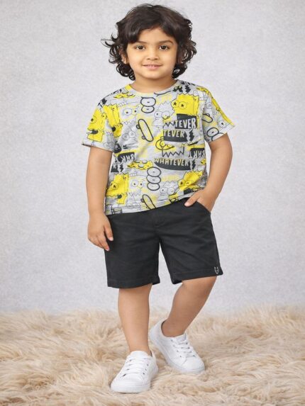 Baby Boys SS T Shirt and Short woven pant set